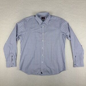 UNTUCKit‎ Shirt Mens XL Blue Plaid Slim Fit 100% Cotton Dress Button Up
